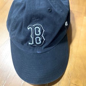 BOSTON RED SOX 47 BRAND CLEAN UP DAD HAT BLACK/WHITE